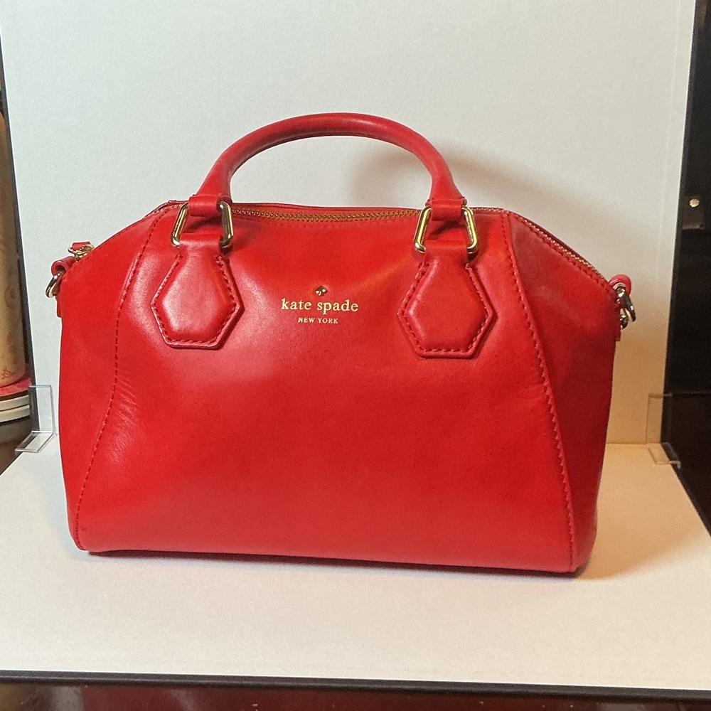 Kate Spade Red Leather Satchel Bag